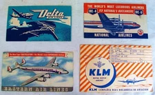 ANTIQUE AIRLINES PAMPHLETS *EASTERN DELTA NATIONAL KLM* 1948-1951