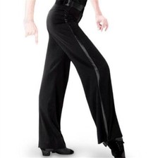 Men's Performance Latin Dance Pants Modern Ballroom Practice Pants Trouser Loose