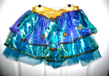 Ballerina Skirt Princess Dressup Layered Tulle Gold Color Coin Charms Girls XS