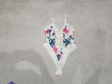 Victoria Secret Gold Label 90s Floral Bodysuit Womens Size Small