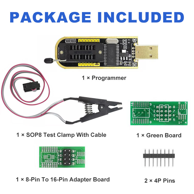 CH341A PROGRAMMIERER EEPROM Test-Clip Konverter-Modul Flash-BIOS EEPROM CH341A PROGRAMMIERER EEPROM Test-Clip Konverter-Modul Flash-BIOS EEPROM