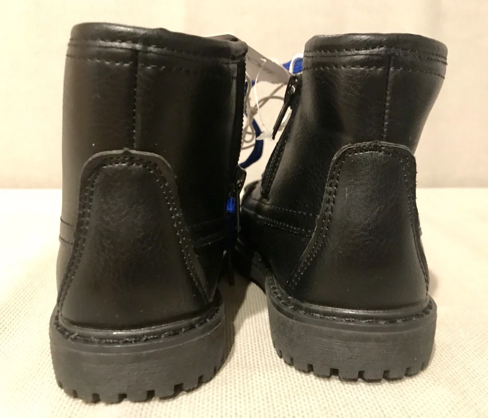 NUEVO Cherokee Niños Botas Negras Bota Invierno Zapatos Zapatos Azul Cordones talla 7 Niño Pequeño Foto 3 de 4