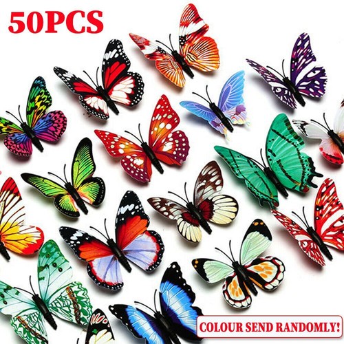 10-100Pcs Lawn Ornaments DIY Fairy Garden Luminous Butterfly Decor Outdoor Yard - Picture 12 of 16