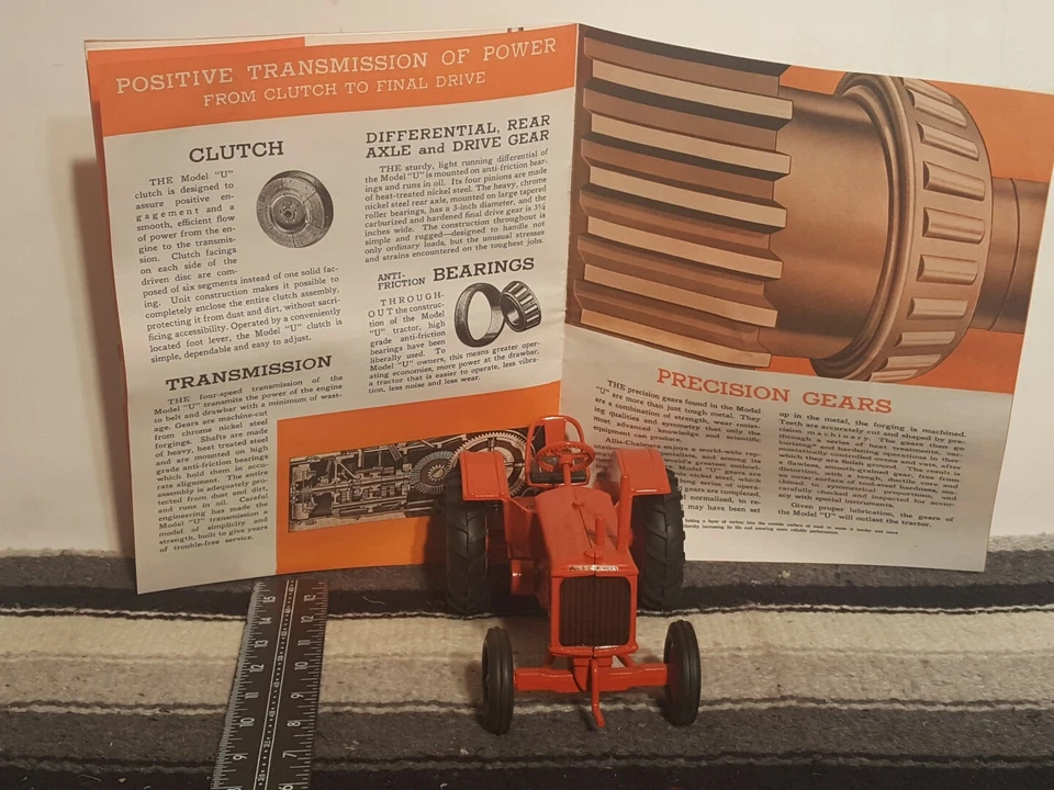 Allis Chalmers U 1/16 diecast farm tractor replica collectible by Scale Models - Image 4 of 4