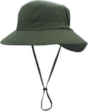 LLmoway Women Lightweight Safari Sun Hat Quick Dry Fishing Large, Army Green
