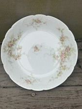 Antique Theodore Haviland Limoges, France Soup Bowl Pink  Yellow Roses Accents
