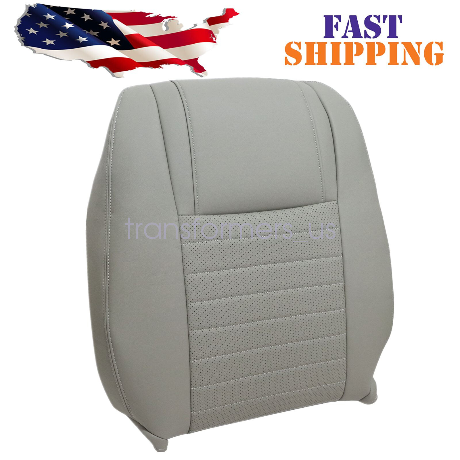 2005-2009 Ford Mustang GT Gray Perforated Leather Driver Seat Cover