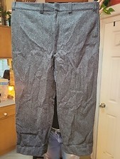 vintage EUC Woolrich Solid Gray HEAVY Wool Pants USA Hunting Outdoorsman SZ 46