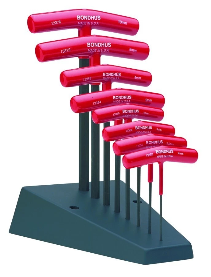 Bondhus 18pc T Handle Hex Wrench Set Metric & SAE Standard Inch MADE IN USA - Image 2 of 4