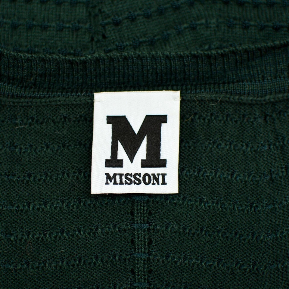 Missoni Women's Boat Neck Basket Weave Knitted Top Tunic Short Sleeve Size GB-6 - Image 4 of 4