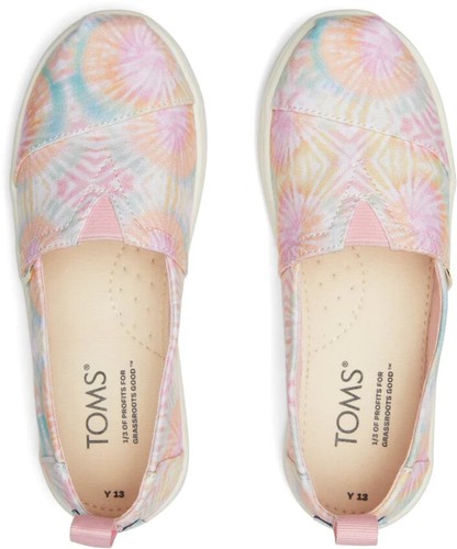 Toms Youth Candy Pink Tie Dye Canvas - Picture 18 of 35