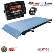 Portable Floor Scale with printer to weigh Drum / Vet/ Livestock / 2000 capacity