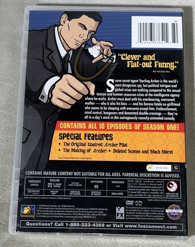 Archer Season One DVD TV 2010 20th Century Fox - Picture 4 of 9
