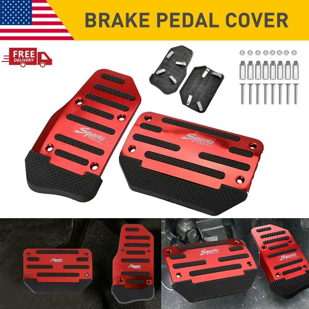 Non-Slip Universal Red Car Brake Pedal Cover Auto Accessory