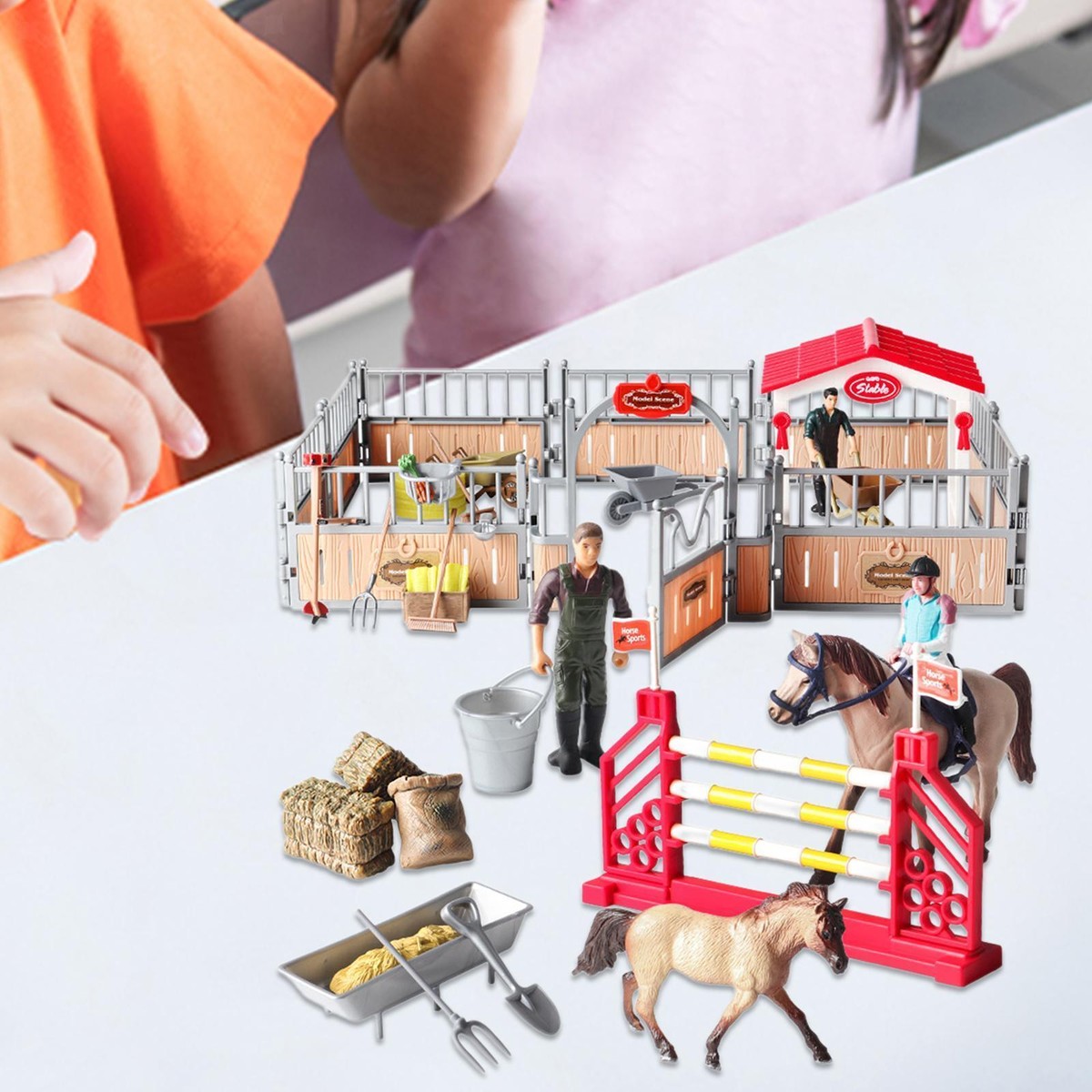 Horse Stable Playset Barn Toy for Boys and Girls Ages