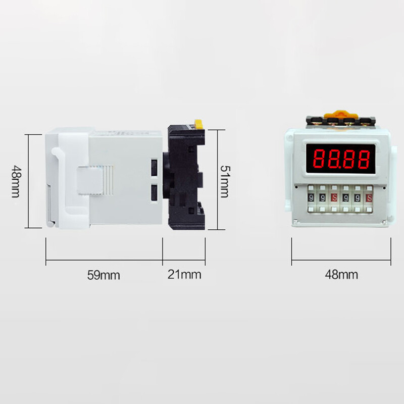 Time Delay Relay ZYS48-S AC/DC24V-48V AC220V Digital Cycle Timer Switch ...