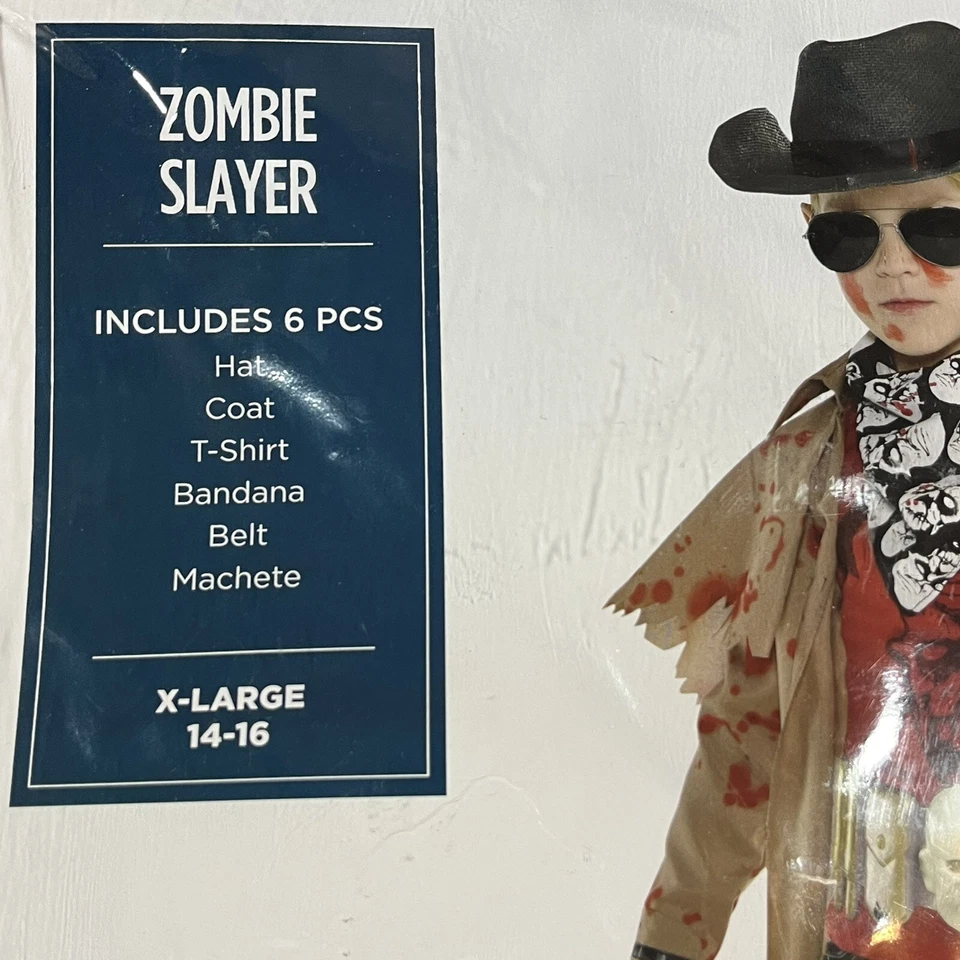 Disfraz de Halloween Zombie Slayer para niño X-Grande XL 14-16 años nuevo Foto 4 de 4