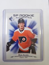 2021-22 Upper Deck Hockey SP Rookie Authentics Blue Wade Allison Rc #117 Flyers