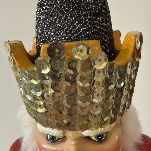 Kurt  Adler Red Sequin Christmas Nutcracker Soldier Wooden Vintage Decor 15” - Picture 4 of 10