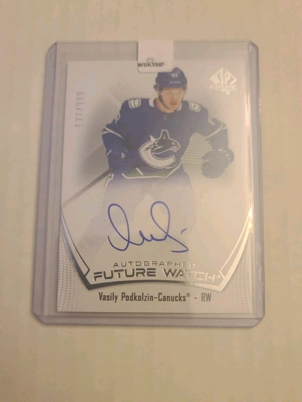 21/22 SP AUTHENTIC FUTURE WATCH ROOKIE RC AUTO VASILY PODKOLZIN 137/999