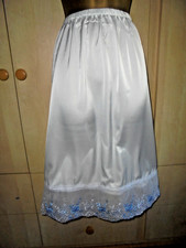 Stunning vtg  silky  white satin  half  slip cd/tv  34   to 52 BNWOT  PLUS