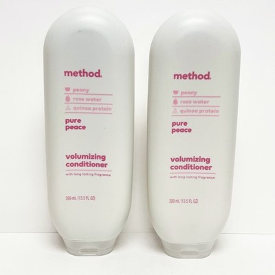 2X Method Pure Peace Volumizing Conditioner 13.5 oz each NEW