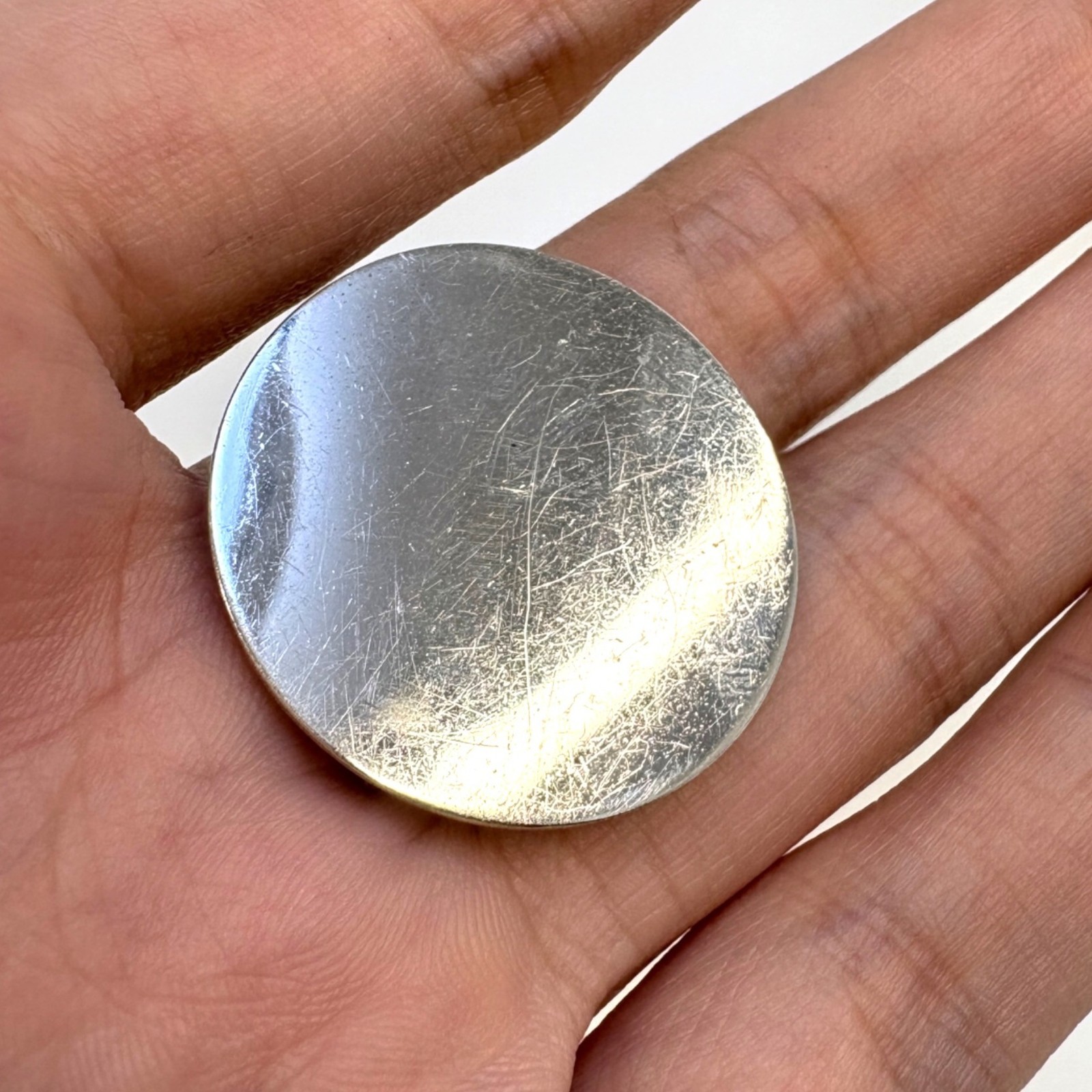 VTG Solid Sterling Silver 925 Engravable Circle B… - image 2