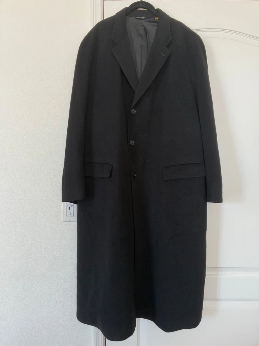 100% Cashmere Black Regular Size Vintage Outerwear Coats & Jackets