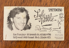 Vintage LYLE TUTTLE Tattoo Artist Business Card  1970s  Pat Martyniuk, Rare