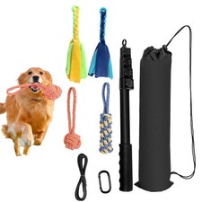 Dog Flirt Pole Interactive Dog Toy Pet Wand Pole Toy Dog Teaser Wand Interaction