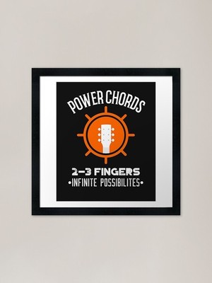 Power Chords: 2-3 Finger, unendlich gerahmtes Wandbild Poster Leinwanddruck Bild