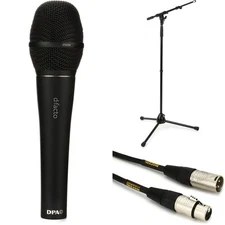 DPA d:facto 4018VL Linear Supercardioid Condenser Microphone - Black with Stand