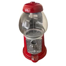 1985 Vintage Carousel Gumball Candy Vending Machine Red, 12”