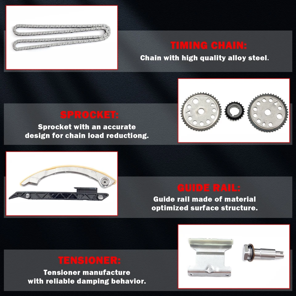 Kit de cadena de distribución para Chevrolet HHR 2009-2011 2,2 L 2008-2010 SATURN VUE 2,4 L Foto 4 de 4