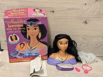 Vintage 1993 Mattel Disney Aladdin Jasmine Style Me Pretty Styling Head Boxed