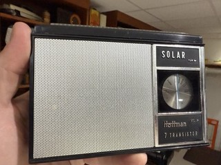 Radio d'epoca Hoffman 719 transistor ad energia solare AM 1961 rara Xtra bella
