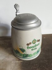 Bierkr&uuml;ge mit Zinndeckel aus Glas & Keramik, verschiedener Marken/Brauerein