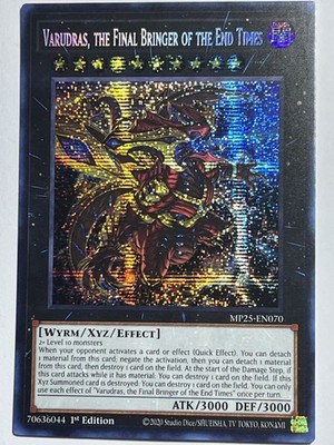 Yu-Gi-Oh  Varudras, the Final Bringer of the End Times Rare NEW MP25-EN070