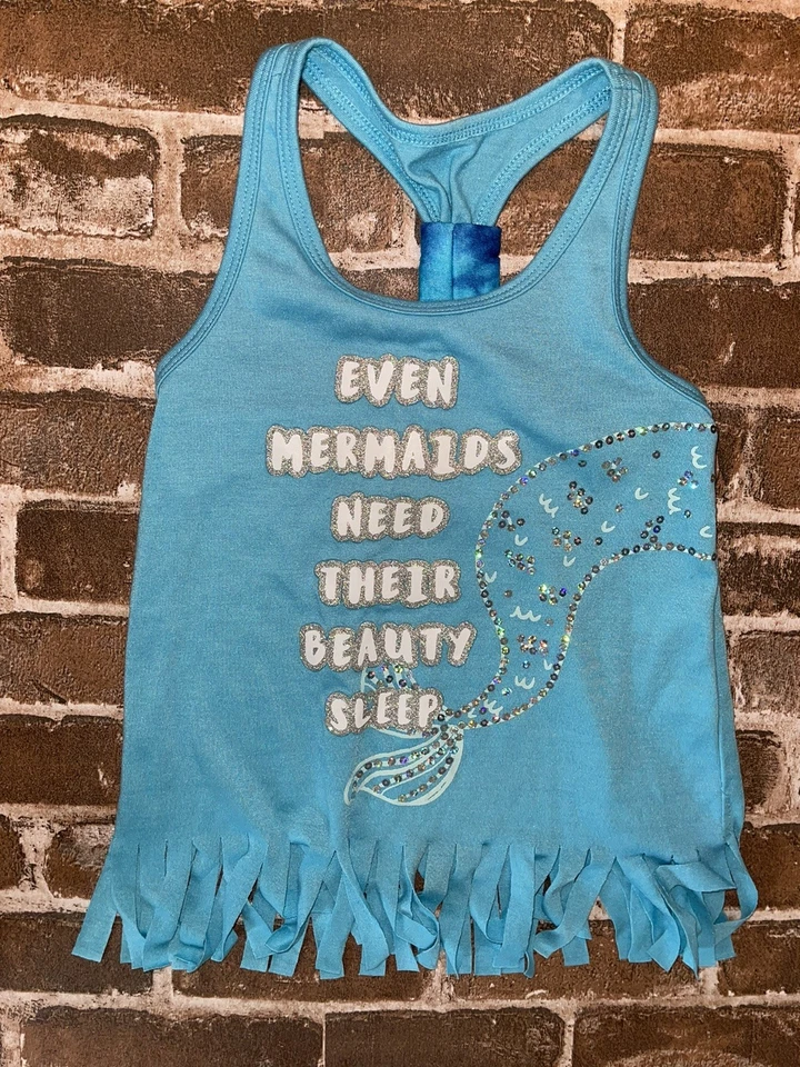 NUEVO CON ETIQUETAS JUSCE GIRLS 5 INCLUSO SIRENAS NECESITAN SU BELLEZA DORMIR PJS PANTALONES CORTOS SIN MANGAS FLECOS Foto 3 de 3