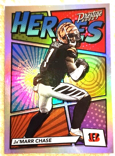 Ja'Marr Chase [Blue] #H-14 2022 Panini Prestige Heroes card