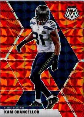 Kam Chancellor 2020 Panini Mosaic #187 Prizm Reactive Orange Seattle Seahawks