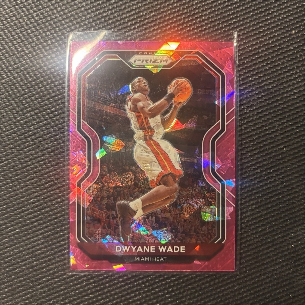 2020-21 Panini Prizm Dwyane Wade PINK PARALLEL #195 Miami Heat Basketball Card