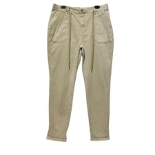 Judy Blue Womens 15/32 Khaki Beige High-Waist Pants Denim Joggers JB88815C