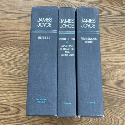 James Joyce Set 3 Ulysses Finnegan's Wake Dubliners Viking Random House HC