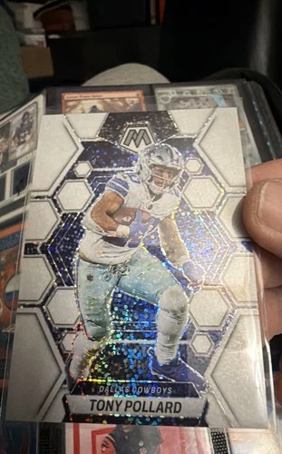2023 Panini Mosaic - Tony Pollard #56 White Sparkle Prizm Card 56 T34