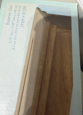 Spa Linea Wall Mounted Display Shelf Wood Oak Stain Finish Anchors Included