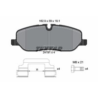 Textar BremsbeläGe Bremsbelegsatz Vorne FüR Land Rover Discovery IV