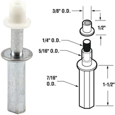 Prime-Line Steel Base Bifold Door Top Mount Pivot (2-Pack) N 6545 PRIME-LINE N