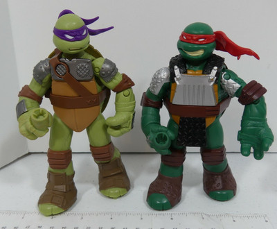 Lot 2 2013 Raphael Donatello Flingers Figure Teenage Mutant Ninja Turtles 