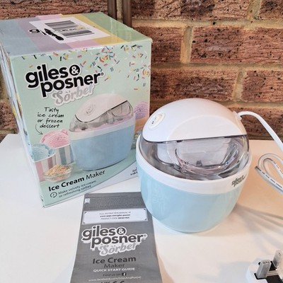 Eismaschine Tiefkühl Dessert Maschine Sorbet Pastell Blau Giles &Posner 500ml